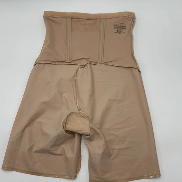 NWT Slim-Shaper by Miracle Brands Hi-Waist Thigh Slimmer - Size L (Nude) - Picture 9 of 12